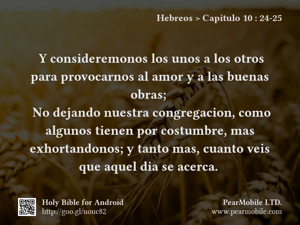 Hebreos, Capítulo 10:24-25